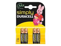Resim Batterie Duracell Simply MN2400/LR03 Micro AAA (4 St.)