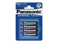 Resim Batterie Panasonic (Blau) General R03 Micro AAA (4 St.)