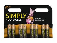 Εικόνα της Batterie Duracell Simply MN1500/LR6 Mignon AA (8 St.)