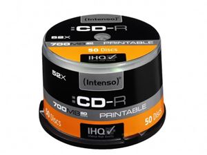 Изображение Intenso CD-R bedruckbar 700MB/80min 52x Speed - 50stk Cake Box