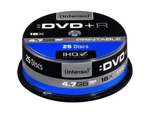 Immagine di Intenso DVD+R bedruckbar 4,7 GB 16x Speed - 25stk Cake Box