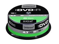 Obrazek Intenso DVD-R bedruckbar 4,7 GB 16x Speed - 25stk Cake Box