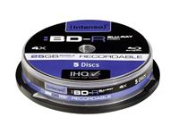 Afbeelding van Intenso BD-R Recordable 25GB 4x Speed - 5stk Cake Box