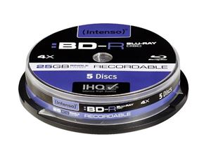 Εικόνα της Intenso BD-R Recordable 25GB 4x Speed - 5stk Cake Box