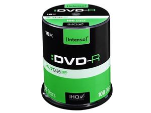 Obrazek Intenso DVD-R 4,7 GB 16x Speed - 100stk Cake Box
