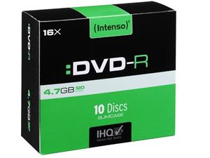 Afbeelding van Intenso DVD-R 4,7 GB 16x Speed - 10stk Slim Case