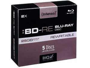 Picture of Intenso BD-RE Rewritable 25GB 2x Speed - 5stk Jewel Case
