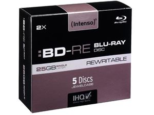 Изображение Intenso BD-RE Rewritable 25GB 2x Speed - 5stk Jewel Case