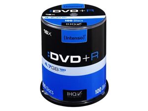 Εικόνα της Intenso DVD+R 4,7 GB 16x Speed - 100stk Cake Box