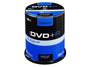 Изображение Intenso DVD+R 4,7 GB 16x Speed - 100stk Cake Box