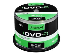 Εικόνα της Intenso DVD-R 4,7 GB 16x Speed - 50stk Cake Box