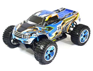 Εικόνα της RC Monstertruck "HSP Brontosaurus Pro 1" 1:10 Brushless mit LiPo + 2,4Ghz -blau