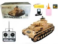 Afbeelding van RC Panzer "Kampfwagen IV Ausf.F-1" Heng Long 1:16 Grau mit Schussfunktion und 2,4Ghz Fernsteuerung