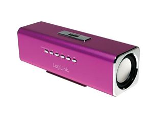 Изображение LogiLink Discolady Soundbox mit MP3 Player und FM Radio pink (SP0038P)