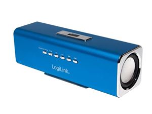 Изображение LogiLink Discolady Soundbox mit MP3 Player und FM Radio blau (SP0038B)