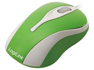 Obrazek LogiLink Mini USB optische Maus (ID0024) Grün-Weiss