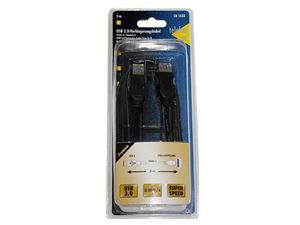 Resim Schwaiger USB 3.0 Verlängerungskabel USB A zu USB A 3m schwarz
