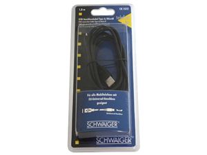 Bild von Schwaiger USB 2.0 Anschlusskabel USB A zu USB Micro B 1,8m schwarz