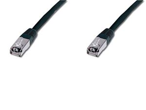 Obrazek Digitus Netzwerkkabel CAT 5e F-UTP Patchkabel DK-1521-005/BL (0.5m schwarz)