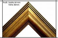 Afbeelding van Holzrahmen Prunkrahmen Rustika Gold Gold - Profilbreite 44mm. Der Rahmen wird zur Selbstmontage* geliefert.