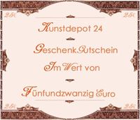 Afbeelding van Gutschein BRONZE von KUNSTDEPOT24 im Wert von 25 EURO mit edlem Briefpapier oder per E-mail.