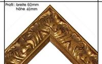 Afbeelding van Holzrahmen Prunkrahmen Florence Gold - Profilbreite 60mm. Der Rahmen wird zur Selbstmontage* geliefert.