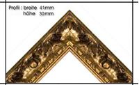 Afbeelding van Holzrahmen Prunkrahmen Lotus Gold - Profilbreite 41mm. Der Rahmen wird zur Selbstmontage* geliefert.