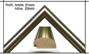 Afbeelding van Holzrahmen Prunkrahmen Elite Silber ( Gold krakeliert ) - Der Rahmen wird zur Selbstmontage geliefert. 