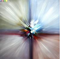 Εικόνα της Modern Abstrakt - Strahlen der Natur x80256 100x100cm Ölgemälde handgemalt Zeitgenössisch Ölbild