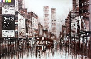 Immagine di Abstrakt Modern New York 5th Avenue d80594 60x90cm schönes zeitgenössisches Ölgemälde handgemalt