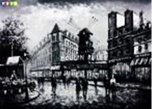 Picture of Modern Art Paris Moulin Rouge a82619 30x40cm abstraktes Ölbild handgemalt