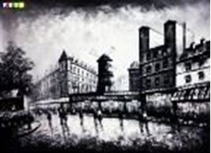Picture of Modern Art Paris Moulin Rouge k82167 90x120cm abstraktes Ölbild handgemalt