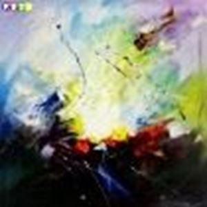 Εικόνα της Modern Abstract - Flowing colors x82082 100x100cm abstraktes Ölbild