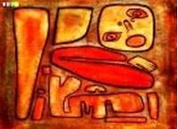 Resim Paul Klee - Angstausbruch III i83352 80x110cm abstraktes Gemälde handgemalt