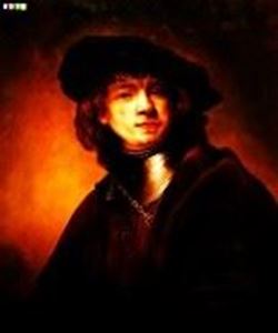 Εικόνα της Rembrandt - Selbstportrait als junger Mann c81952 50x60cm exzellentes Ölgemälde Museumsqualität