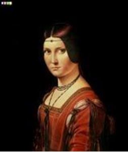 Εικόνα της Leonardo da Vinci - Portrait der Lucrezia Crivelli c85008 50x60cm meisterhaftes Ölbild Museumsqualität