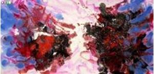 Immagine di Abstract - The pink stereosphere f84817 60x120cm abstraktes Ölgemälde