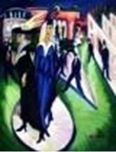 Εικόνα της Ernst Ludwig Kirchner - Potsdamer Platz a85038  30x40cm exquisites Ölbild