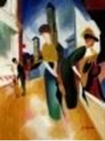Obrazek August Macke - Frauen vor dem Hutladen a85102  30x40cm Ölbild handgemalt