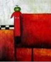 Resim Pop Art - Der lustige rote Hund c85314  50x60cm Ölbild handgemalt