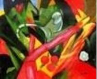 Afbeelding van Franz Marc - Das Äffchen c85452  50x60cm Expressionismus Ölgemälde 
