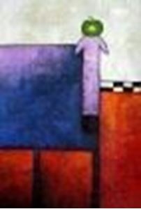 Εικόνα της Pop Art - Der lustige violette Hund d85502 60x90cm Ölbild handgemalt
