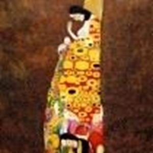 Resim Gustav Klimt - Die Hoffnung g85573 80x80cm Jugendstil Ölbild