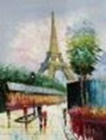 Εικόνα της Modern Art - Spaziergang in der Pariser Innenstadt b85908 40x50cm Ölbild handgemalt