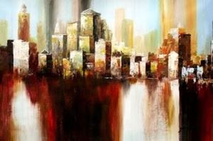 Picture of Abstrakt - New York  Downtown 2057 im Herbst d86025 60x90cm Ölgemälde handgemalt