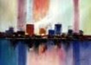 Picture of Abstract - City in the Sea of light i86140 80x110cm abstraktes Ölgemälde