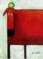 Picture of Pop Art - Der lustige rote Hund a86280 30x40cm Ölbild handgemalt