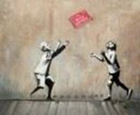 Afbeelding van Homage to Banksy - No Ball Games c86394 50x60cm exquisites Ölbild