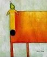 Immagine di Pop Art - Der lustige gelbe Hund c86454 50x60cm Ölbild handgemalt