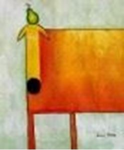 Εικόνα της Pop Art - Der lustige gelbe Hund c86454 50x60cm Ölbild handgemalt